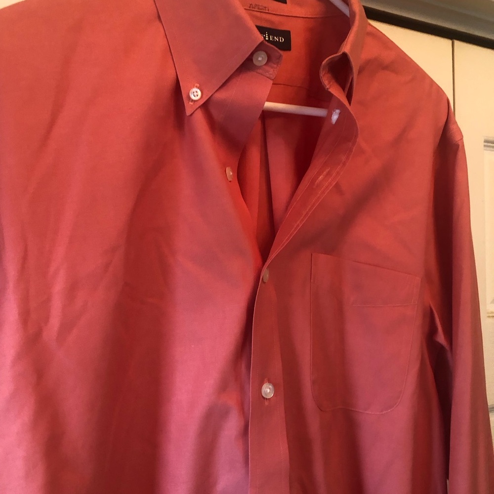 Lands' End Men's Button-Down Shirt in Coral